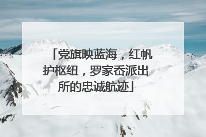 党旗映蓝海，红帆护枢纽，罗家岙派出所的忠诚航迹