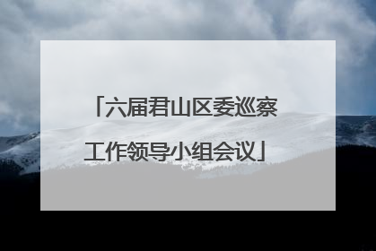 六届君山区委巡察工作领导小组会议