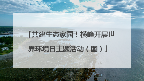 共建生态家园！横峰开展世界环境日主题活动（图）