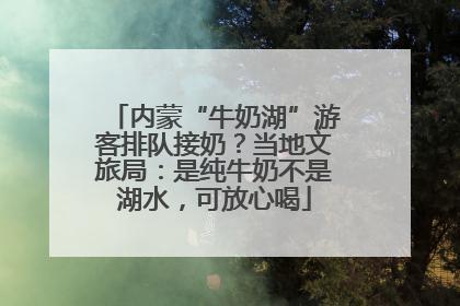 内蒙“牛奶湖”游客排队接奶？当地文旅局：是纯牛奶不是湖水，可放心喝