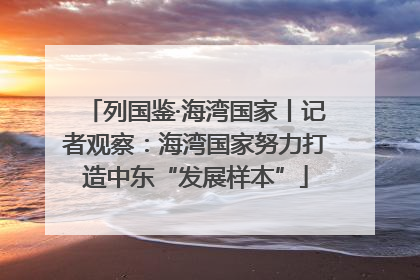 列国鉴·海湾国家丨记者观察：海湾国家努力打造中东“发展样本”