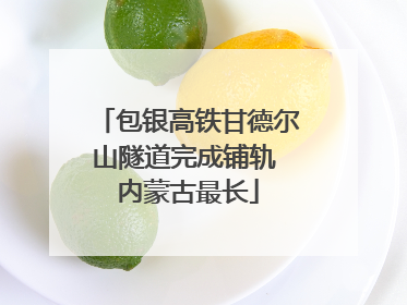 包银高铁甘德尔山隧道完成铺轨 内蒙古最长