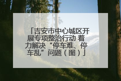 吉安市中心城区开展专项整治行动 着力解决“停车难、停车乱”问题（图）