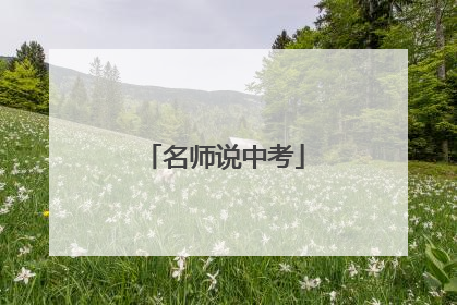 名师说中考
