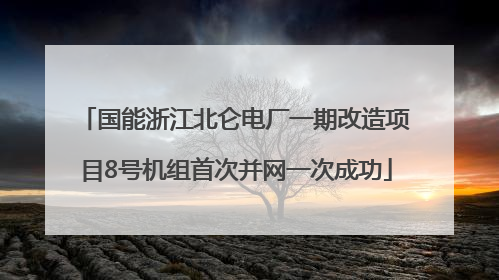 国能浙江北仑电厂一期改造项目8号机组首次并网一次成功