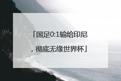 国足0:1输给印尼，彻底无缘世界杯