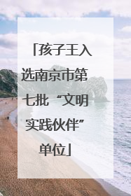 孩子王入选南京市第七批“文明实践伙伴”单位