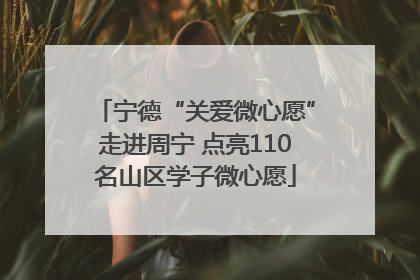 宁德“关爱微心愿”走进周宁 点亮110名山区学子微心愿