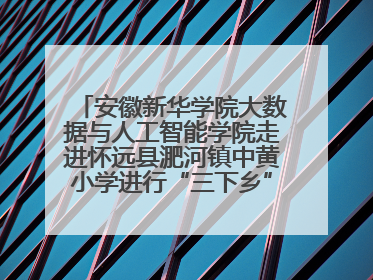 安徽新华学院大数据与人工智能学院走进怀远县淝河镇中黄小学进行“三下乡”支教活动