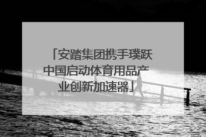 安踏集团携手璞跃中国启动体育用品产业创新加速器
