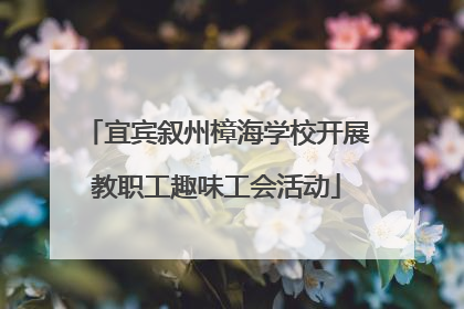 宜宾叙州樟海学校开展教职工趣味工会活动