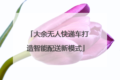 大余无人快递车打造智能配送新模式