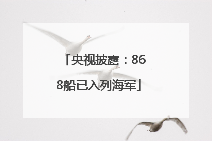 央视披露：868船已入列海军
