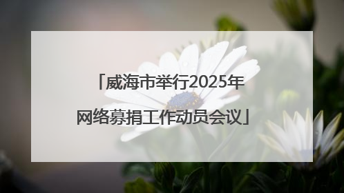 威海市举行2025年网络募捐工作动员会议