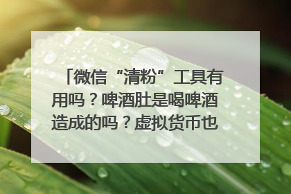 微信“清粉”工具有用吗？啤酒肚是喝啤酒造成的吗？虚拟货币也会遭遇黑客入侵的风险吗？| 万问万答