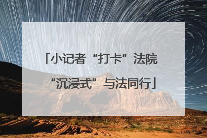 小记者“打卡”法院 “沉浸式”与法同行