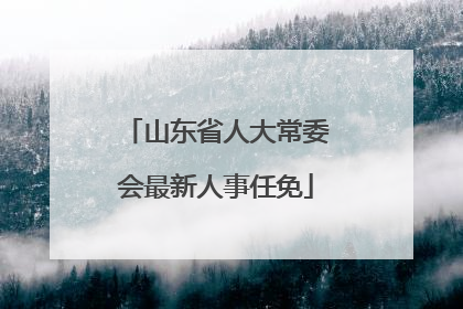 山东省人大常委会最新人事任免