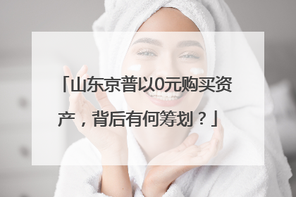 山东京普以0元购买资产，背后有何筹划？