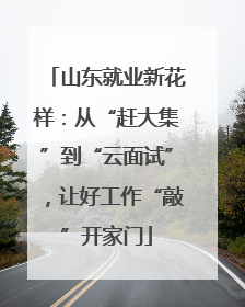山东就业新花样：从“赶大集”到“云面试”，让好工作“敲”开家门