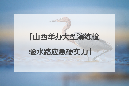 山西举办大型演练检验水路应急硬实力