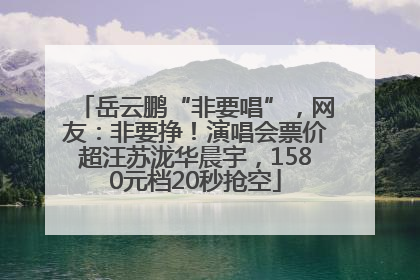 岳云鹏“非要唱”，网友：非要挣！演唱会票价超汪苏泷华晨宇，1580元档20秒抢空