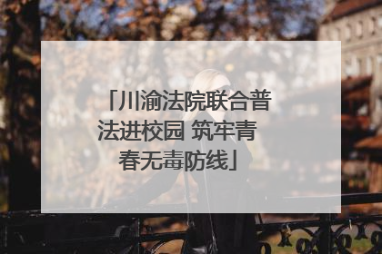 川渝法院联合普法进校园 筑牢青春无毒防线