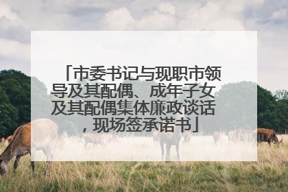 市委书记与现职市领导及其配偶、成年子女及其配偶集体廉政谈话，现场签承诺书