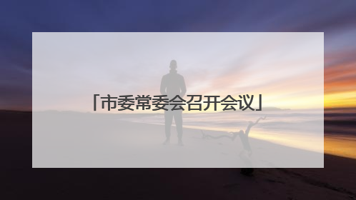 市委常委会召开会议