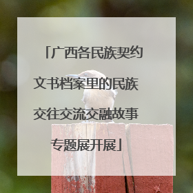 广西各民族契约文书档案里的民族交往交流交融故事专题展开展