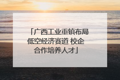广西工业重镇布局低空经济赛道 校企合作培养人才