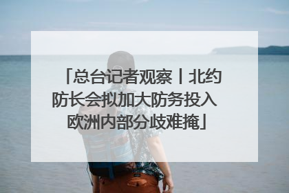 总台记者观察丨北约防长会拟加大防务投入 欧洲内部分歧难掩
