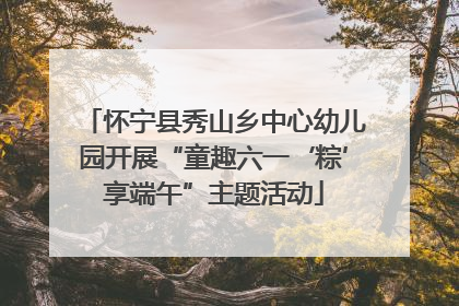怀宁县秀山乡中心幼儿园开展“童趣六一‘粽’享端午”主题活动