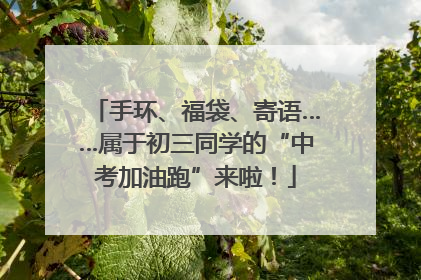 手环、福袋、寄语……属于初三同学的“中考加油跑”来啦！