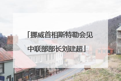 挪威首相斯特勒会见中联部部长刘建超