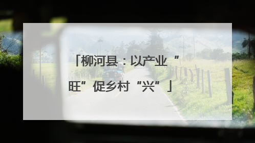 柳河县：以产业“旺”促乡村“兴”