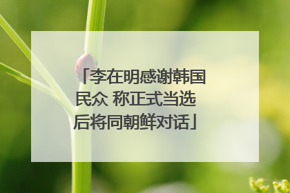 李在明感谢韩国民众 称正式当选后将同朝鲜对话