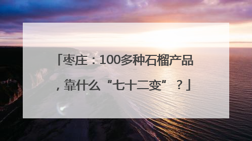枣庄：100多种石榴产品，靠什么“七十二变”？