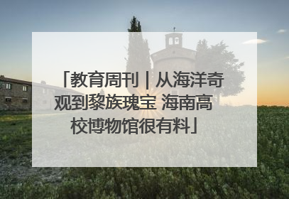 教育周刊｜从海洋奇观到黎族瑰宝 海南高校博物馆很有料