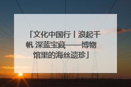 文化中国行丨浪起千帆 深蓝宝藏——博物馆里的海丝遗珍