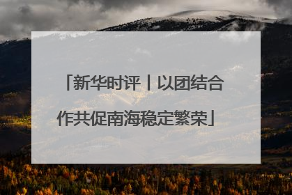 新华时评丨以团结合作共促南海稳定繁荣