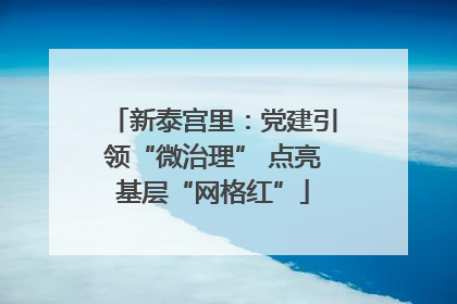 新泰宫里：党建引领“微治理” 点亮基层“网格红”
