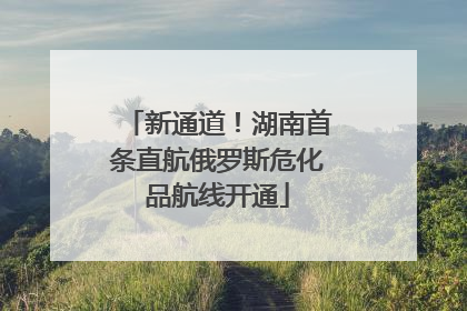 新通道！湖南首条直航俄罗斯危化品航线开通
