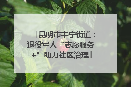 昆明市丰宁街道：退役军人“志愿服务+”助力社区治理