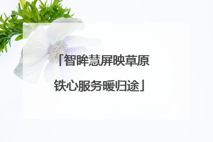 智眸慧屏映草原 铁心服务暖归途