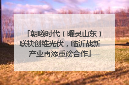 朝曦时代（曜灵山东）联袂创维光伏，临沂战新产业再添重磅合作
