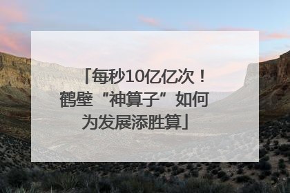 每秒10亿亿次！鹤壁“神算子”如何为发展添胜算