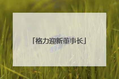 格力迎新董事长