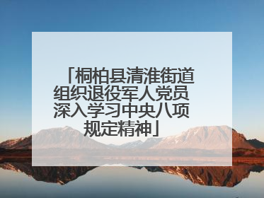 桐柏县清淮街道组织退役军人党员深入学习中央八项规定精神