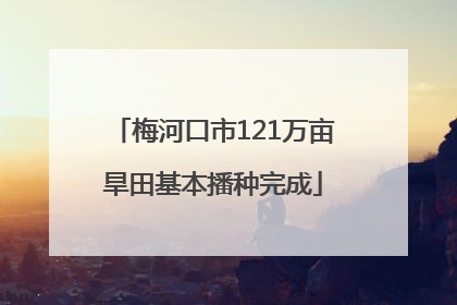 梅河口市121万亩旱田基本播种完成