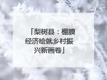 梨树县：棚膜经济绘就乡村振兴新画卷